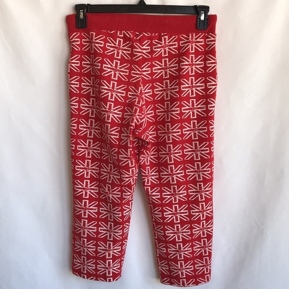 Union Jack flag pattern drawstring lounge capris - Picture 5 of 7